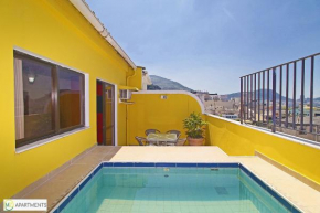 Linda Cobertura duplex com varanda e piscina